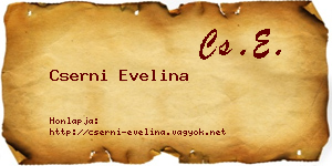 Cserni Evelina névjegykártya